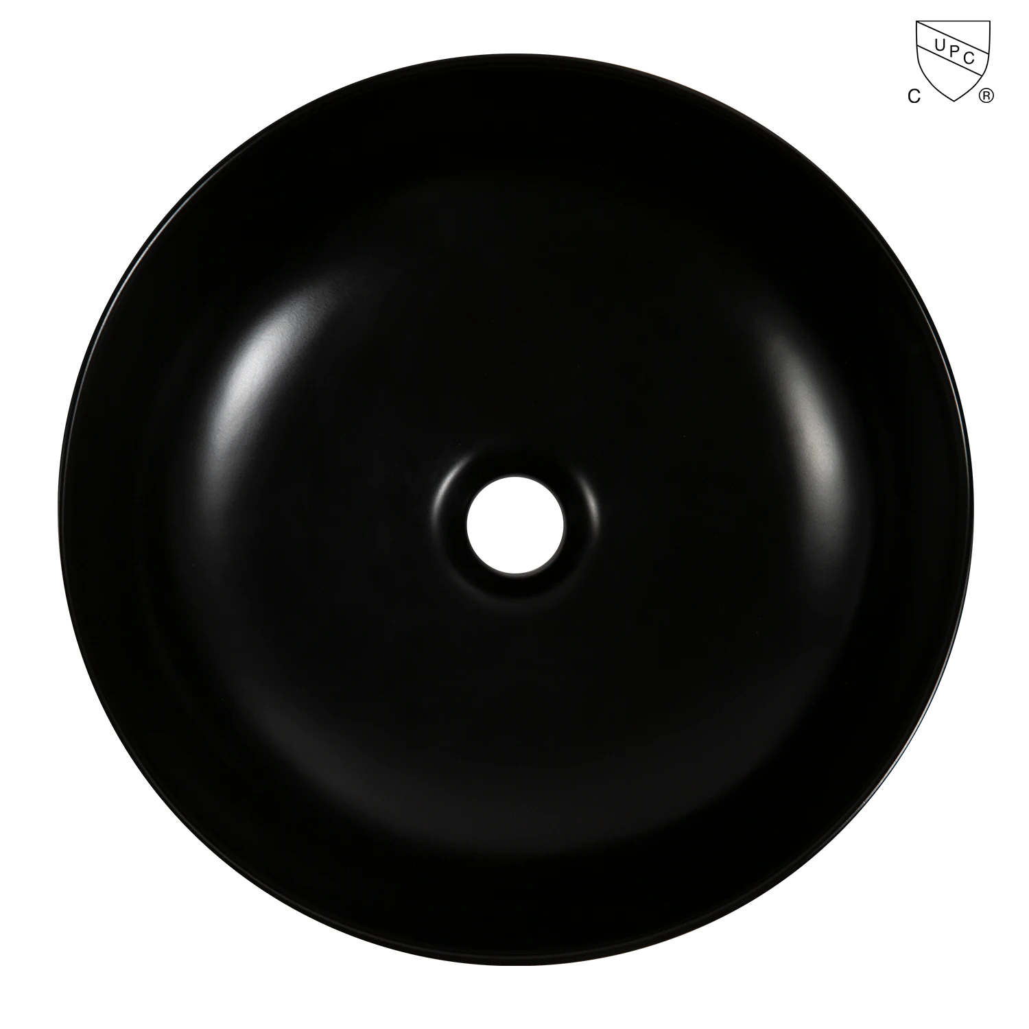 Bathroom matte black round shape vessel sink, countertop art baisn MC-1118-MB